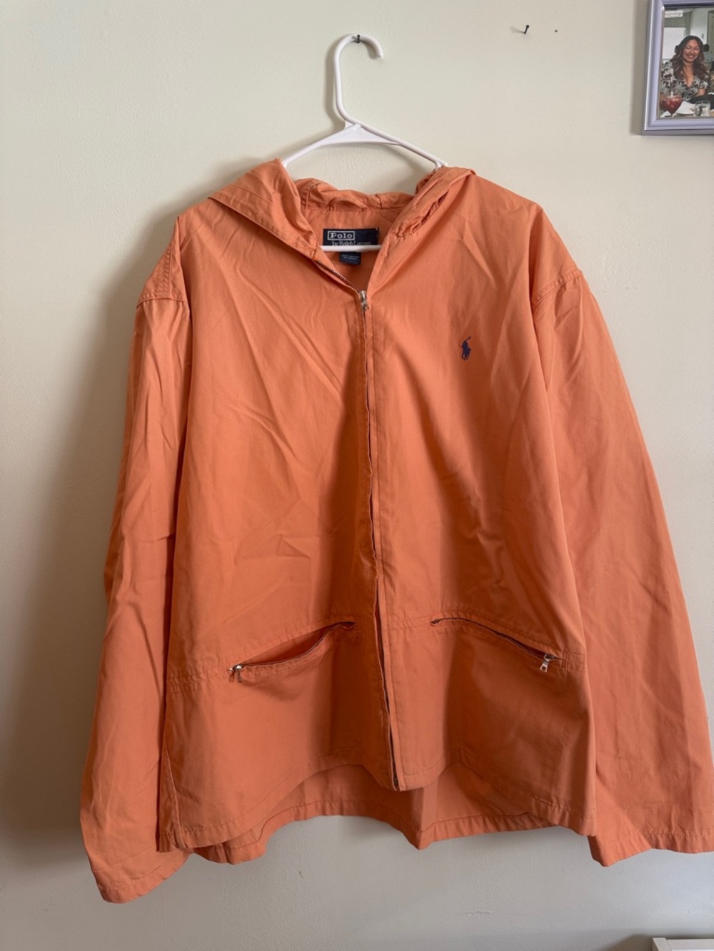 Polo by Ralph Lauren Orange Hooded Zip Windbreaker